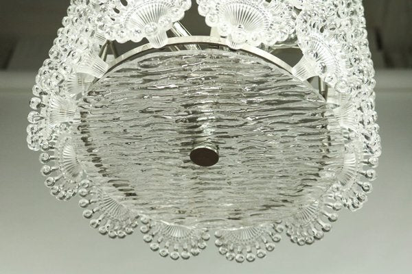 Vintage Acrylic and Chrome Dandelion Pendant Lamp from Sölken Leuchten, 1970s-FUP-639366