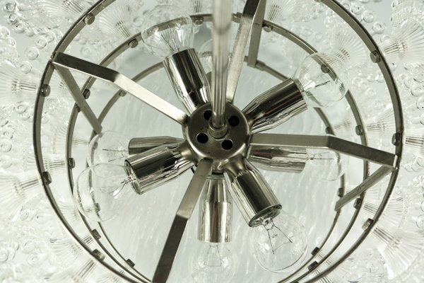 Vintage Acrylic and Chrome Dandelion Pendant Lamp from Sölken Leuchten, 1970s-FUP-639366