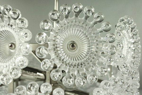 Vintage Acrylic and Chrome Dandelion Pendant Lamp from Sölken Leuchten, 1970s-FUP-639366