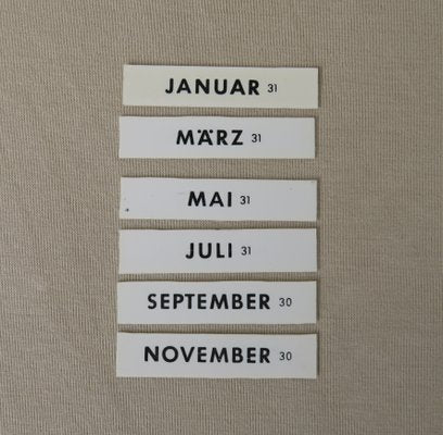 Vintage Acrylic Glass and Chrome Perpetual Calendar from Jakob Maul, 1930s-EY-692183