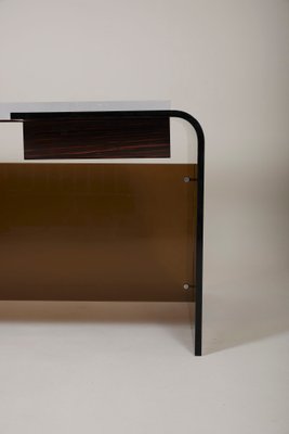 Vintage Acrylic Glass and Ebony Desk-QAC-2019923