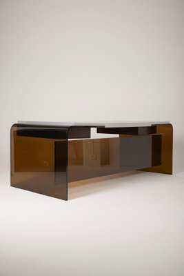 Vintage Acrylic Glass and Ebony Desk-QAC-2019923