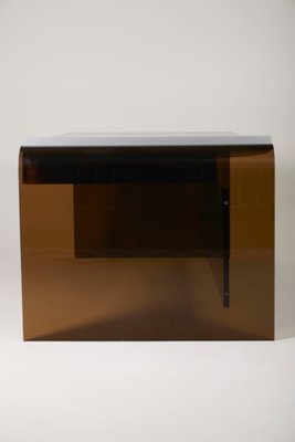 Vintage Acrylic Glass and Ebony Desk-QAC-2019923