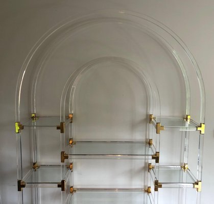 Vintage Acrylic Glass Shelf by Charles Hollis Jones-BA-1365415