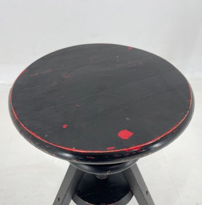 Vintage Adjustable All-Wood Piano Stool, Italy-TZ-1441663