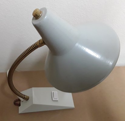 Vintage Adjustable Desk Lamp with Gray Plastic Base, 1970s-HOI-1432027