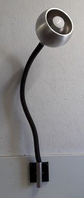 Vintage Adjustable Wall Lamp With Black-Covered Swan Neck from Raak, 1970s-HOI-1328994