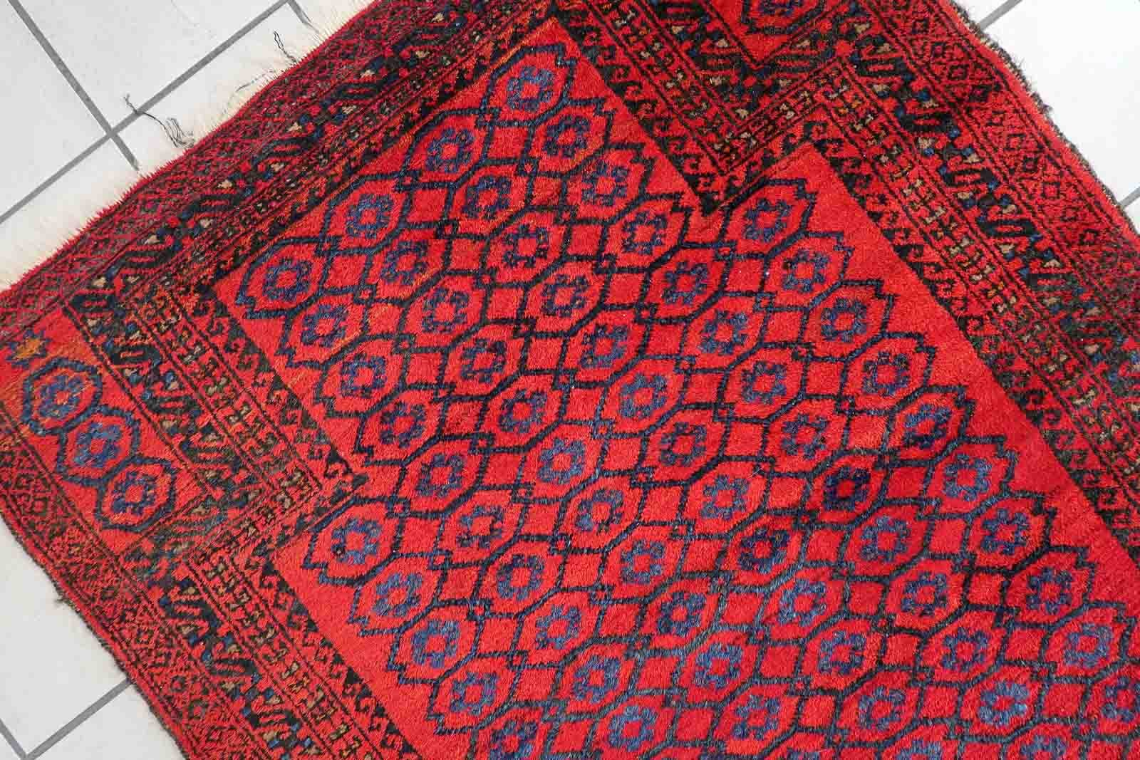 Vintage Afghan Baluch Rug, 1950s