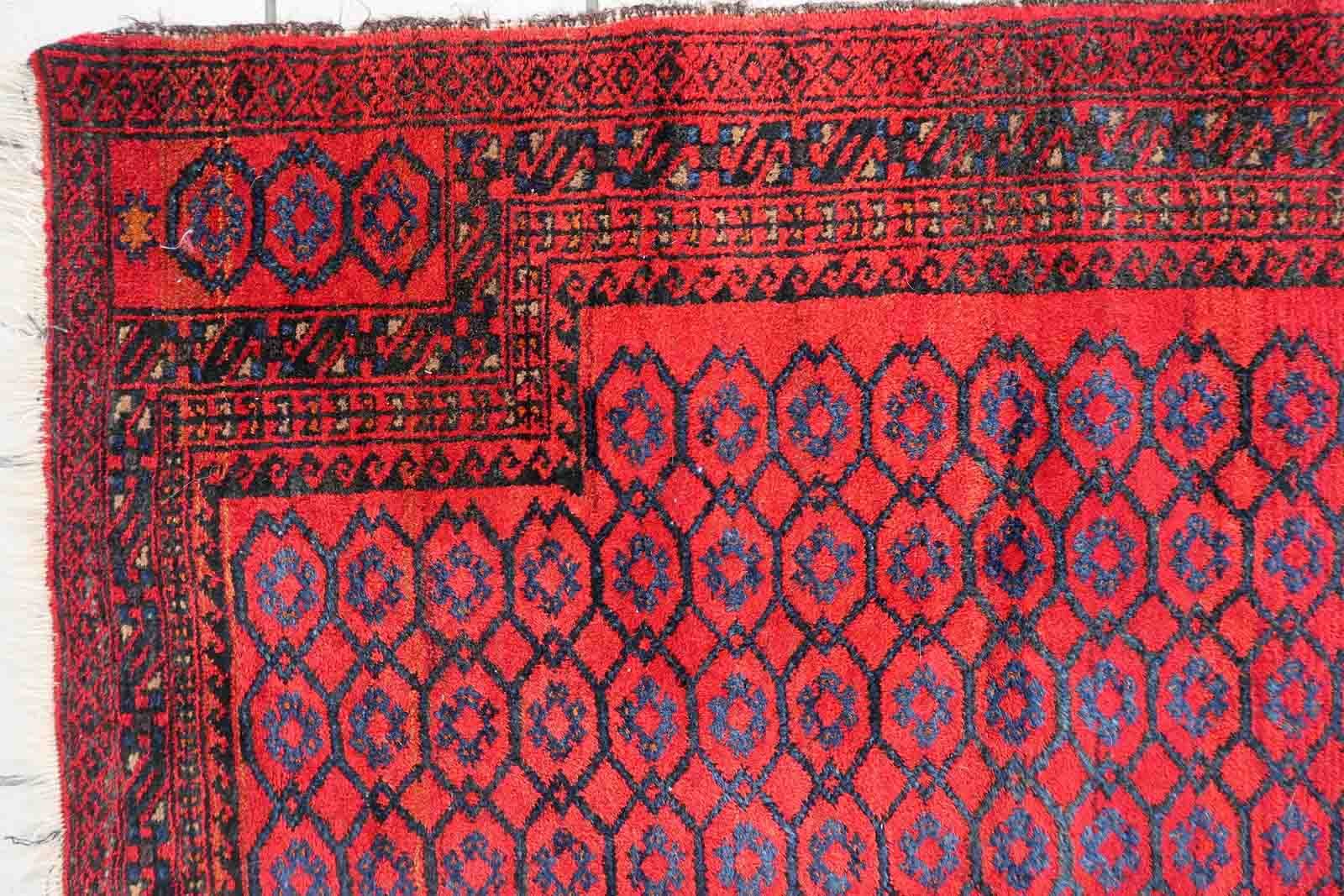 Vintage Afghan Baluch Rug, 1950s