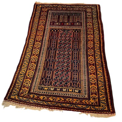 Vintage Afghan Belouche Hand-Knotted Beloch Rug-AIV-1158684