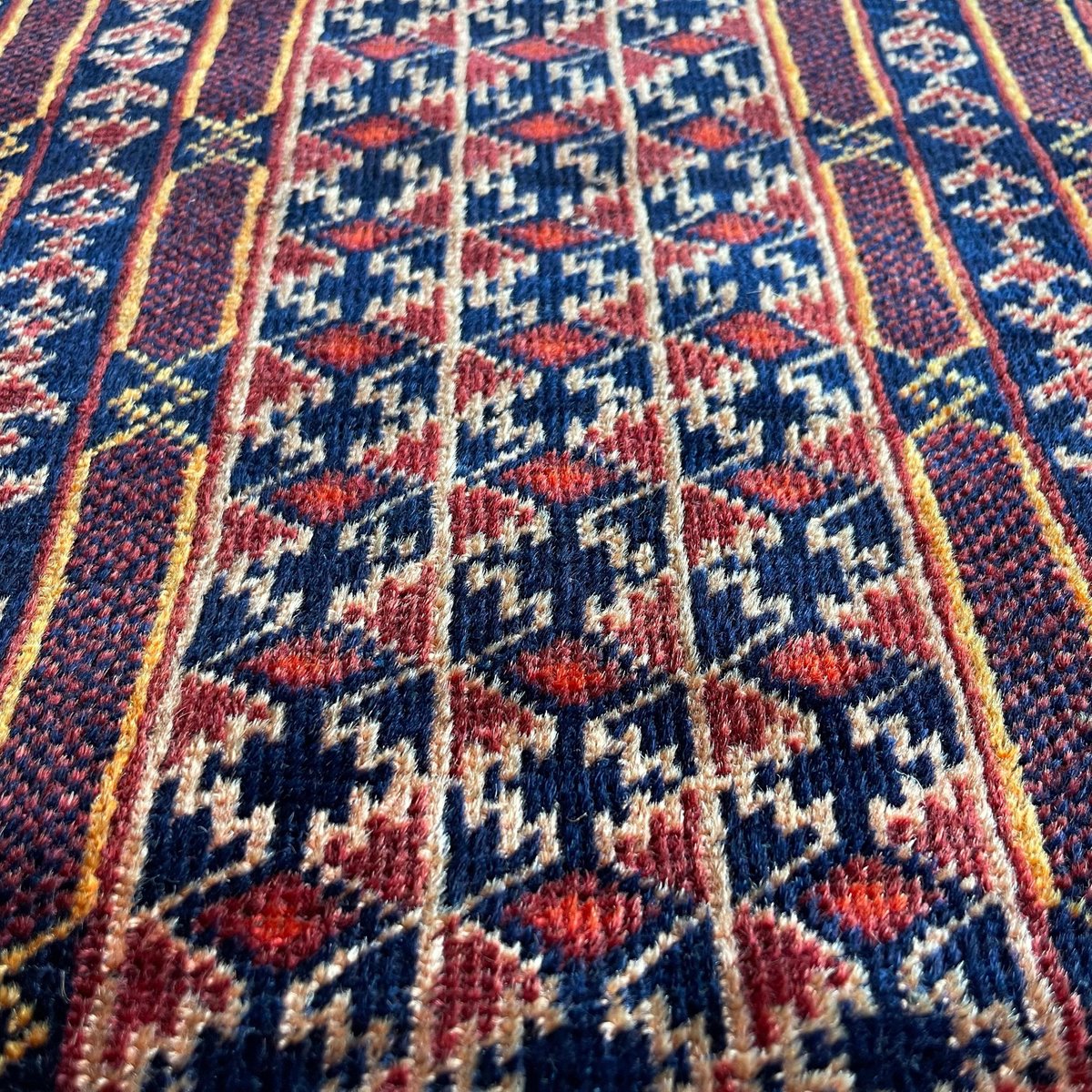 Vintage Afghan Belouche Hand-Knotted Beloch Rug