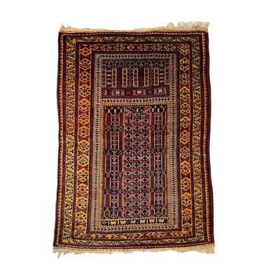 Vintage Afghan Belouche Hand-Knotted Beloch Rug-AIV-1158684