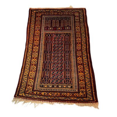 Vintage Afghan Belouche Hand-Knotted Beloch Rug-AIV-1158684