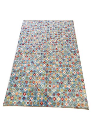 Vintage Afghan Blue Baluch Carpet, 1980s-NOU-582450