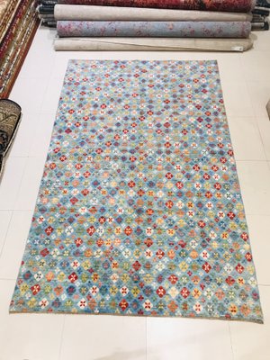 Vintage Afghan Blue Baluch Carpet, 1980s-NOU-582450