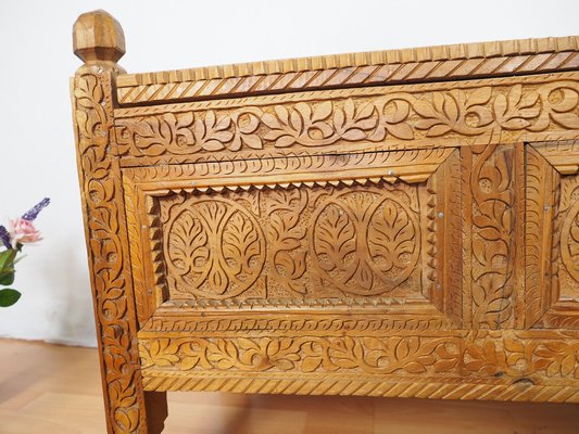 Vintage Afghan Chest in Wood, 1930s-UZN-1399168