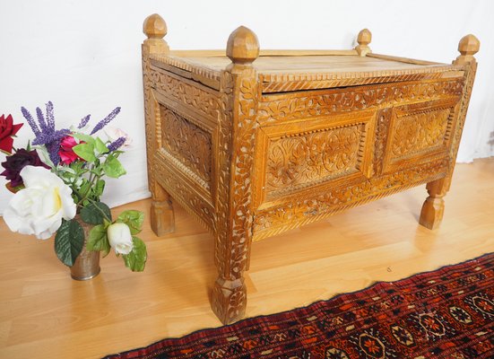 Vintage Afghan Chest in Wood, 1930s-UZN-1399168