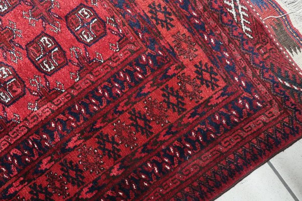 Vintage Afghan Ersari Runner Rug, 1960s-JZV-1725673