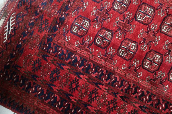 Vintage Afghan Ersari Runner Rug, 1960s-JZV-1725673