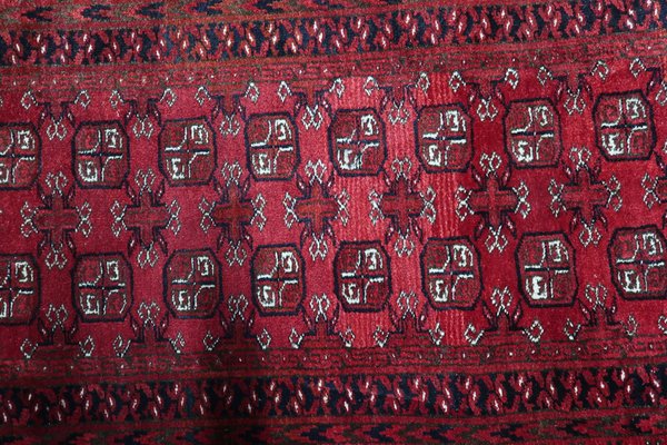 Vintage Afghan Ersari Runner Rug, 1960s-JZV-1725673