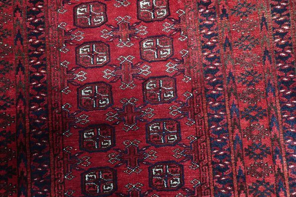 Vintage Afghan Ersari Runner Rug, 1960s-JZV-1725673