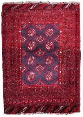 Vintage Afghan Handmade Ersari Rug, 1950s-JZV-1357277