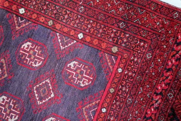 Vintage Afghan Handmade Ersari Rug, 1950s-JZV-1357277