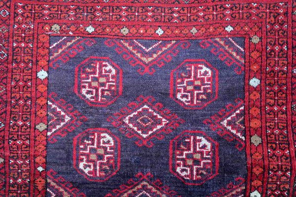 Vintage Afghan Handmade Ersari Rug, 1950s-JZV-1357277