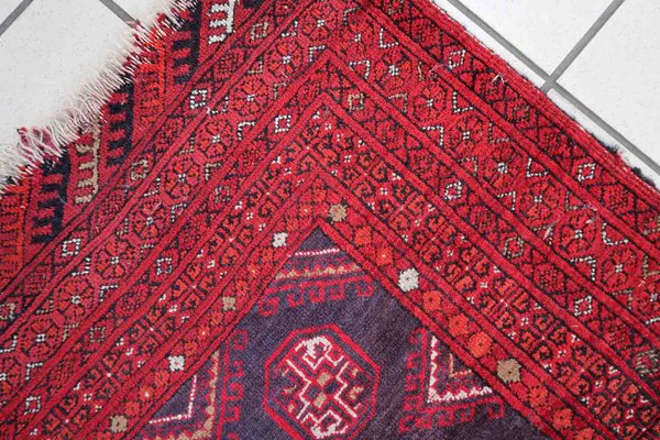 Vintage Afghan Handmade Ersari Rug, 1950s-JZV-1357277