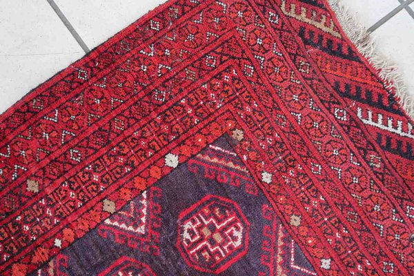 Vintage Afghan Handmade Ersari Rug, 1950s-JZV-1357277