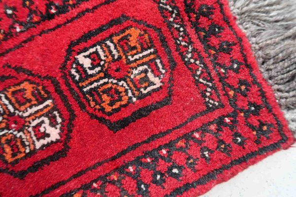 Vintage Afghan Handmade Ersari Runner Mat, 1970s-JZV-1420839