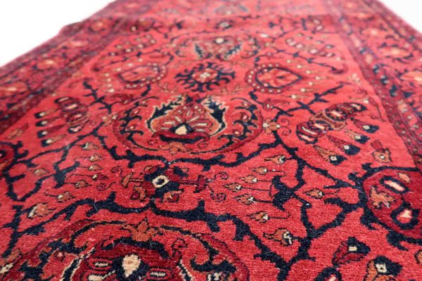 Vintage Afghan Handmade Ersari Runner Rug, 1970s-JZV-1361396