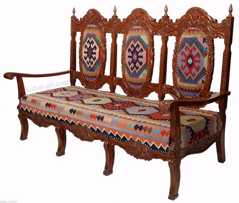 Vintage Afghan Kilim Bench, 1990s-UZN-1394075