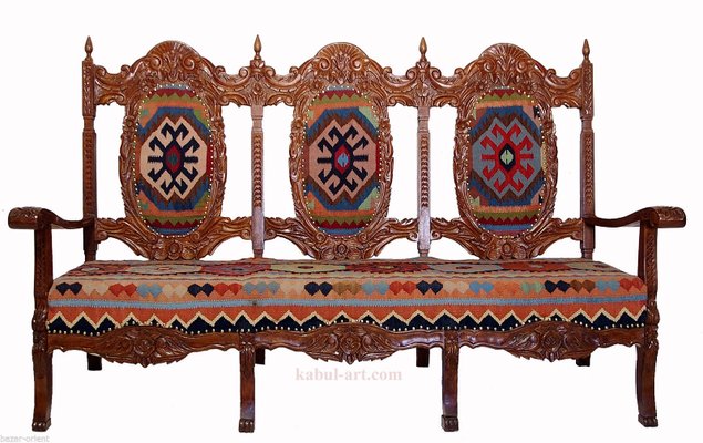 Vintage Afghan Kilim Bench, 1990s-UZN-1394075