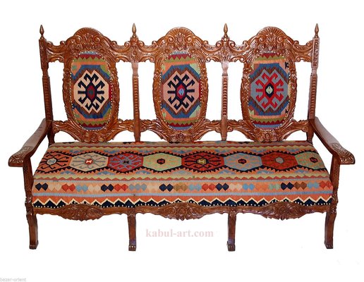 Vintage Afghan Kilim Bench, 1990s-UZN-1394075