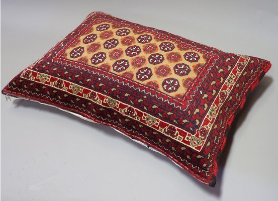 Vintage Afghan Turkmen Nomad Rug Seat Cushion, 1970s-UZN-1447878