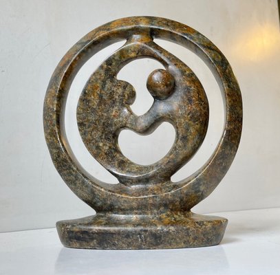 Vintage African Circle of Love Abstract Stone Sculpture-LCR-1364469