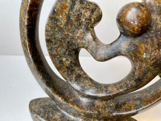 Vintage African Circle of Love Abstract Stone Sculpture-LCR-1364469