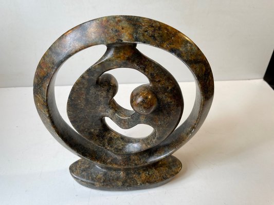 Vintage African Circle of Love Abstract Stone Sculpture-LCR-1364469