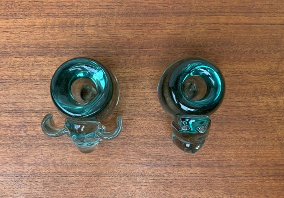 Vintage African Handmade Glass Animal Candle Holder from Ngwenya Glass, Set of 2-UAH-1111227