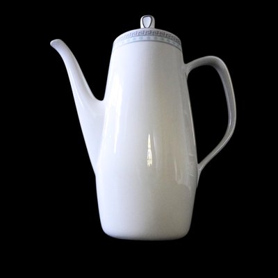 Vintage Akropolis Coffee Pot in White and Blue from Rörstrand-JKV-2027440