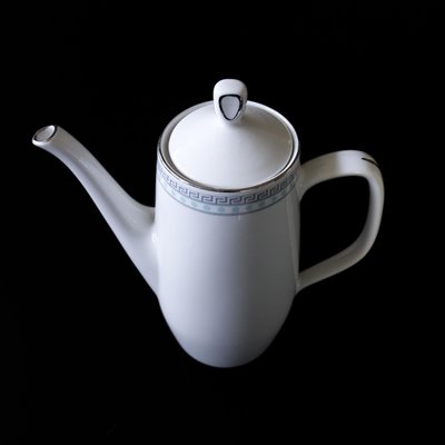 Vintage Akropolis Coffee Pot in White and Blue from Rörstrand-JKV-2027440