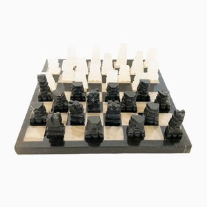 Vintage Alabaster Chessboard, 1950s-OLY-1130604