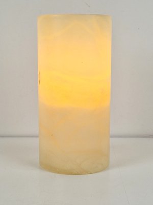 Vintage Alabaster Stone Tube Table Lamp, Spain, 1970-AXJ-2020473