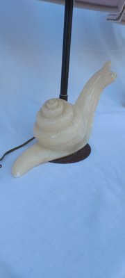 Vintage Alabaster Table Lamps with Snail Design, Set of 2-QLH-821430