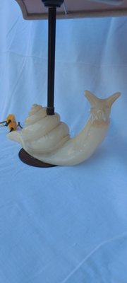 Vintage Alabaster Table Lamps with Snail Design, Set of 2-QLH-821430