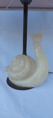 Vintage Alabaster Table Lamps with Snail Design, Set of 2-QLH-821430