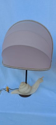 Vintage Alabaster Table Lamps with Snail Design, Set of 2-QLH-821430