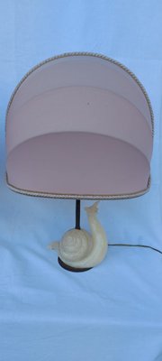 Vintage Alabaster Table Lamps with Snail Design, Set of 2-QLH-821430