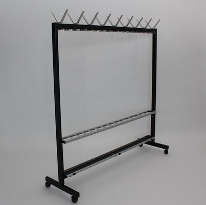 Vintage Aluminum Black Freestanding Wardrobe with Integrated Umbrella Stand, 1960s-NB-748650